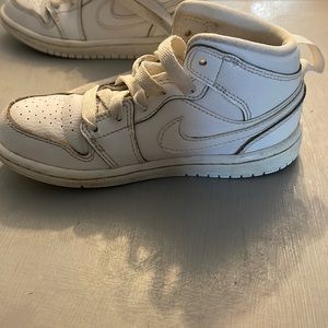 White Nike air Jordans toddler